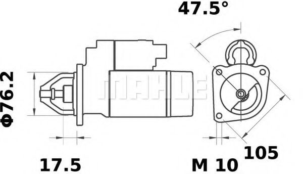 MAHLE ORIGINAL MS 378 Стартер для FORD FIESTA (Форд Фиэста) MAHLE ORIGINAL MS 378 Стартер для FORD FIESTA (Форд Фиэста)