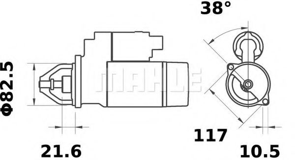 MAHLE ORIGINAL MS 379 Стартер для OPEL OMEGA A (Опель Омэга а) MAHLE ORIGINAL MS 379 Стартер для OPEL OMEGA A (Опель Омэга а)