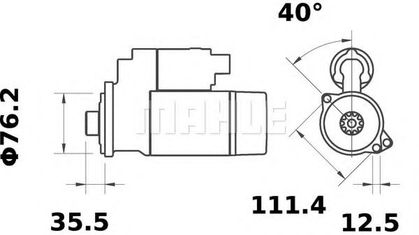 MAHLE ORIGINAL MS 381 Стартер для VOLKSWAGEN NOVO FUSCA (Фольксваген Ноvо фусcа) MAHLE ORIGINAL MS 381 Стартер для VOLKSWAGEN NOVO FUSCA (Фольксваген Ноvо фусcа)