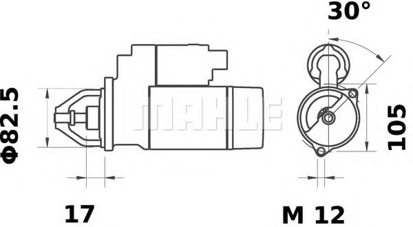 MAHLE ORIGINAL MS 304 Стартер для AUDI 90 (Ауди 90) MAHLE ORIGINAL MS 304 Стартер для AUDI 90 (Ауди 90)