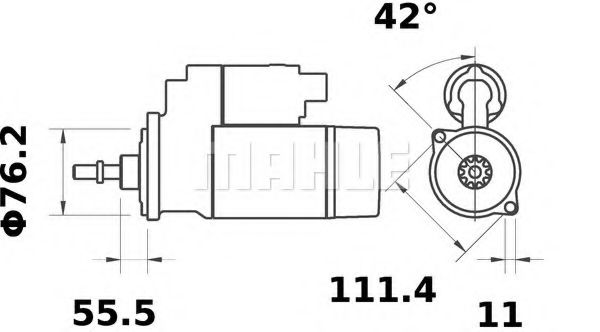 MAHLE ORIGINAL MS 260 Стартер для VOLKSWAGEN NOVO FUSCA (Фольксваген Ноvо фусcа) MAHLE ORIGINAL MS 260 Стартер для VOLKSWAGEN NOVO FUSCA (Фольксваген Ноvо фусcа)