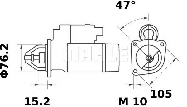 MAHLE ORIGINAL MS 179 Стартер для FORD FIESTA (Форд Фиэста) MAHLE ORIGINAL MS 179 Стартер для FORD FIESTA (Форд Фиэста)