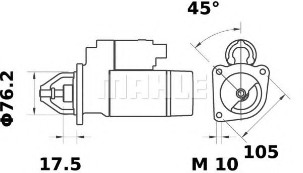 MAHLE ORIGINAL MS 56 Стартер для FORD FIESTA (Форд Фиэста) MAHLE ORIGINAL MS 56 Стартер для FORD FIESTA (Форд Фиэста)