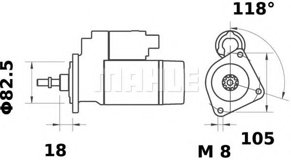 MAHLE ORIGINAL MS 57 Стартер для VOLKSWAGEN SCIROCCO (Фольксваген Сcироccо) MAHLE ORIGINAL MS 57 Стартер для VOLKSWAGEN SCIROCCO (Фольксваген Сcироccо)