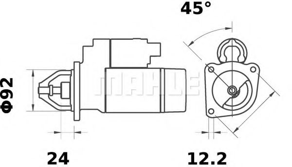 MAHLE ORIGINAL MS 12 Стартер для LAND ROVER DEFENDER (Ленд ровер/лэнд ровер Дэфэндэр) MAHLE ORIGINAL MS 12 Стартер для LAND ROVER DEFENDER (Ленд ровер/лэнд ровер Дэфэндэр)