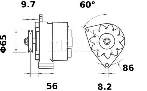 MAHLE ORIGINAL MG 615 Генератор для AUDI 80 (Ауди 80) MAHLE ORIGINAL MG 615 Генератор для AUDI 80 (Ауди 80)