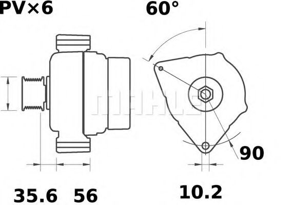 MAHLE ORIGINAL MG 594 Генератор для MERCEDES-BENZ CLK (Мэрcэдэс-бэнз Слк) MAHLE ORIGINAL MG 594 Генератор для MERCEDES-BENZ CLK (Мэрcэдэс-бэнз Слк)