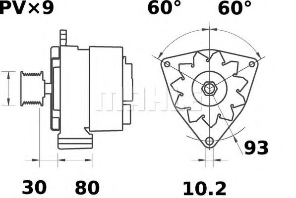 MAHLE ORIGINAL MG 587 Генератор для MERCEDES-BENZ ATEGO 2 (Мэрcэдэс-бэнз Атэго 2) MAHLE ORIGINAL MG 587 Генератор для MERCEDES-BENZ ATEGO 2 (Мэрcэдэс-бэнз Атэго 2)