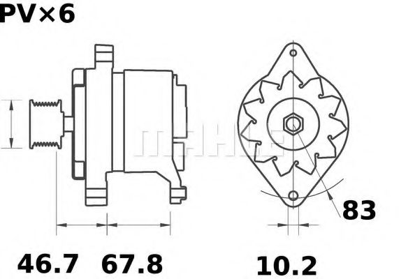 MAHLE ORIGINAL MG 589 Генератор для RENAULT 19 I (Рено 19 1) MAHLE ORIGINAL MG 589 Генератор для RENAULT 19 I (Рено 19 1)