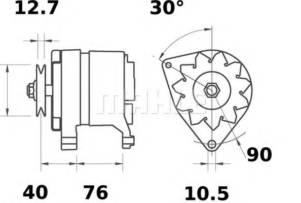 MAHLE ORIGINAL MG 582 Генератор 