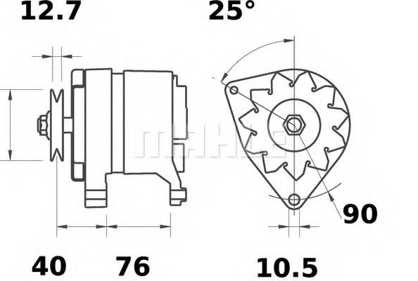 MAHLE ORIGINAL MG 585 Генератор для OPEL CORSA A (Опель Cорса а) MAHLE ORIGINAL MG 585 Генератор для OPEL CORSA A (Опель Cорса а)