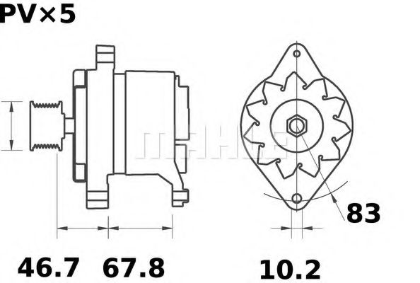 MAHLE ORIGINAL MG 537 Генератор для VOLVO (Вольво) MAHLE ORIGINAL MG 537 Генератор для VOLVO (Вольво)