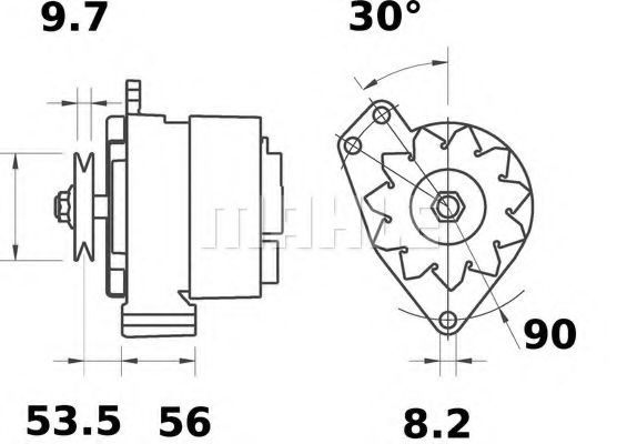 MAHLE ORIGINAL MG 533 Генератор для VOLKSWAGEN CADDY I (Фольксваген Cаддъ и) MAHLE ORIGINAL MG 533 Генератор для VOLKSWAGEN CADDY I (Фольксваген Cаддъ и)
