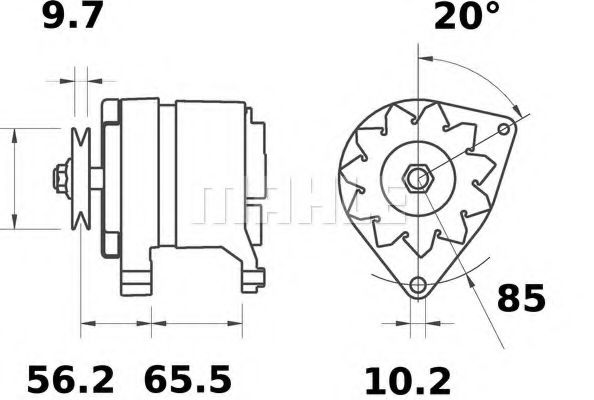 MAHLE ORIGINAL MG 514 Генератор для RENAULT EXTRA (Рено Эxтра) MAHLE ORIGINAL MG 514 Генератор для RENAULT EXTRA (Рено Эxтра)