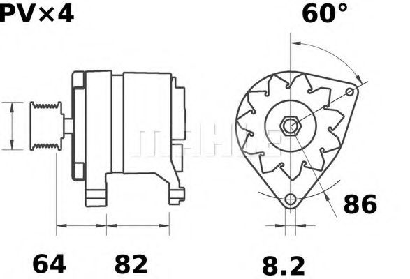 MAHLE ORIGINAL MG 507 Генератор 