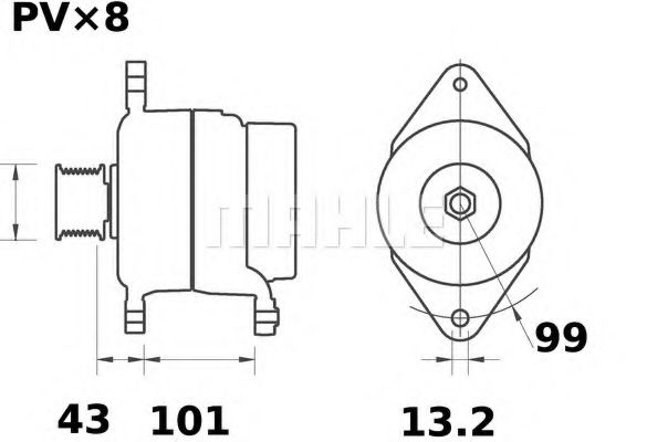 MAHLE ORIGINAL MG 500 Генератор для VOLVO FH 12 (Вольво Фх 12) MAHLE ORIGINAL MG 500 Генератор для VOLVO FH 12 (Вольво Фх 12)