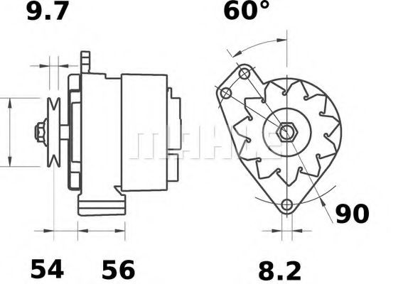 MAHLE ORIGINAL MG 457 Генератор для AUDI 90 (Ауди 90) MAHLE ORIGINAL MG 457 Генератор для AUDI 90 (Ауди 90)