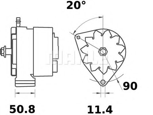 MAHLE ORIGINAL MG 445 Генератор для VOLVO FS 7 (Вольво Фс 7) MAHLE ORIGINAL MG 445 Генератор для VOLVO FS 7 (Вольво Фс 7)