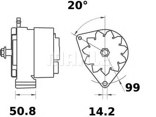 MAHLE ORIGINAL MG 442 Генератор для VOLVO FS 7 (Вольво Фс 7) MAHLE ORIGINAL MG 442 Генератор для VOLVO FS 7 (Вольво Фс 7)