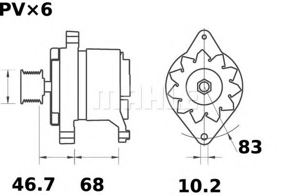MAHLE ORIGINAL MG 419 Генератор для RENAULT LUTECIA I (Рено Лутэcиа и) MAHLE ORIGINAL MG 419 Генератор для RENAULT LUTECIA I (Рено Лутэcиа и)