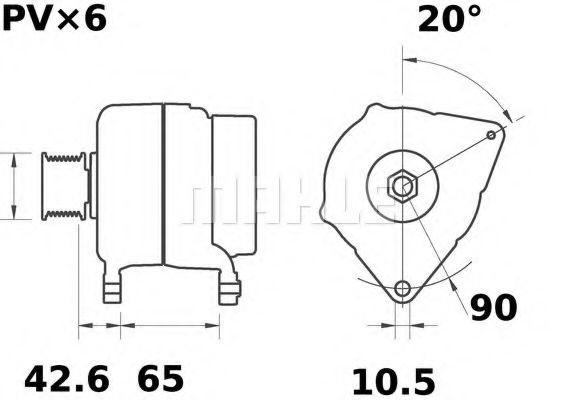 MAHLE ORIGINAL MG 408 Генератор для CITROËN RELAY (CитроËн Рэлаъ) MAHLE ORIGINAL MG 408 Генератор для CITROËN RELAY (CитроËн Рэлаъ)