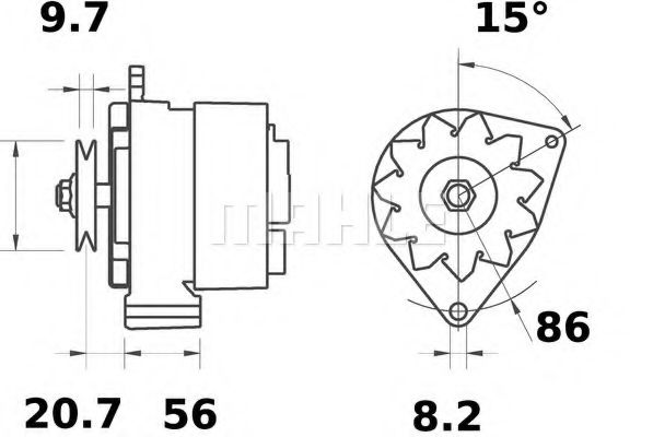 MAHLE ORIGINAL MG 401 Генератор для VOLKSWAGEN POLO (Фольксваген Поло) MAHLE ORIGINAL MG 401 Генератор для VOLKSWAGEN POLO (Фольксваген Поло)