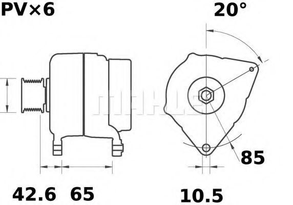 MAHLE ORIGINAL MG 387 Генератор для CITROËN RELAY (CитроËн Рэлаъ) MAHLE ORIGINAL MG 387 Генератор для CITROËN RELAY (CитроËн Рэлаъ)