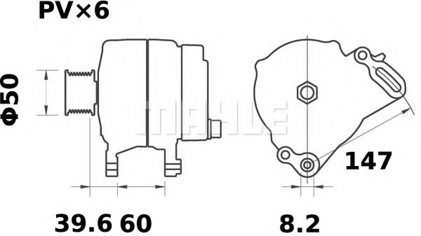 MAHLE ORIGINAL MG 366 Генератор для VOLKSWAGEN RABBIT V (Фольксваген Раббит v) MAHLE ORIGINAL MG 366 Генератор для VOLKSWAGEN RABBIT V (Фольксваген Раббит v)