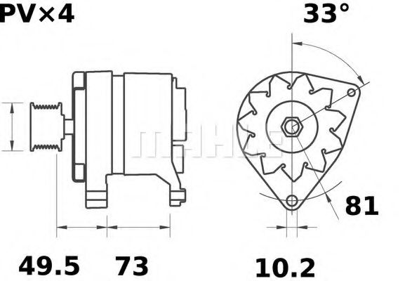 MAHLE ORIGINAL MG 350 Генератор для FIAT TEMPRA (Фиат Тэмпра) MAHLE ORIGINAL MG 350 Генератор для FIAT TEMPRA (Фиат Тэмпра)