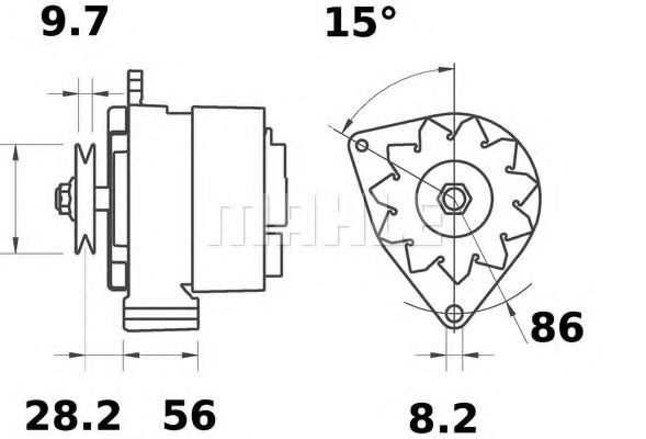 MAHLE ORIGINAL MG 318 Генератор для OPEL OMEGA A (Опель Омэга а) MAHLE ORIGINAL MG 318 Генератор для OPEL OMEGA A (Опель Омэга а)