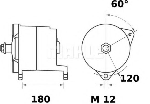 MAHLE ORIGINAL MG 302 Генератор для MERCEDES-BENZ CITO (Мэрcэдэс-бэнз Cито) MAHLE ORIGINAL MG 302 Генератор для MERCEDES-BENZ CITO (Мэрcэдэс-бэнз Cито)
