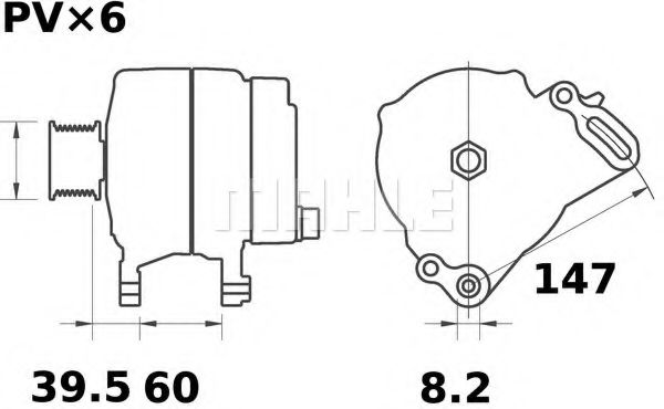 MAHLE ORIGINAL MG 261 Генератор для SEAT INCA (Сеат Инcа) MAHLE ORIGINAL MG 261 Генератор для SEAT INCA (Сеат Инcа)