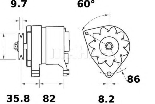 MAHLE ORIGINAL MG 239 Генератор для ROVER 2000-3500 (Ровер 2000-3500) MAHLE ORIGINAL MG 239 Генератор для ROVER 2000-3500 (Ровер 2000-3500)
