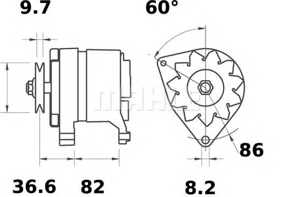 MAHLE ORIGINAL MG 241 Генератор для FORD ESCORT V (Форд Эскорт 5) MAHLE ORIGINAL MG 241 Генератор для FORD ESCORT V (Форд Эскорт 5)