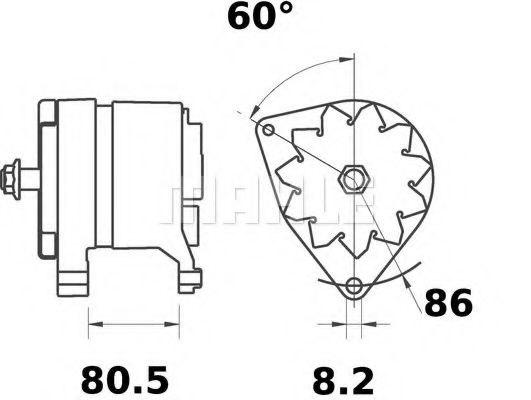 MAHLE ORIGINAL MG 212 Генератор для LAND ROVER DEFENDER (Ленд ровер/лэнд ровер Дэфэндэр) MAHLE ORIGINAL MG 212 Генератор для LAND ROVER DEFENDER (Ленд ровер/лэнд ровер Дэфэндэр)