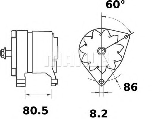 MAHLE ORIGINAL MG 216 Генератор для ROVER 400 (Ровер 400) MAHLE ORIGINAL MG 216 Генератор для ROVER 400 (Ровер 400)