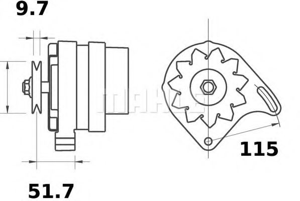 MAHLE ORIGINAL MG 205 Генератор для FIAT UNO (Фиат Уно) MAHLE ORIGINAL MG 205 Генератор для FIAT UNO (Фиат Уно)