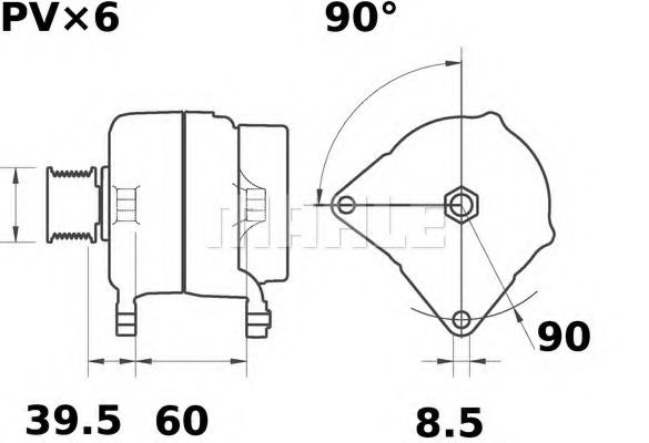 MAHLE ORIGINAL MG 202 Генератор для SEAT INCA (Сеат Инcа) MAHLE ORIGINAL MG 202 Генератор для SEAT INCA (Сеат Инcа)