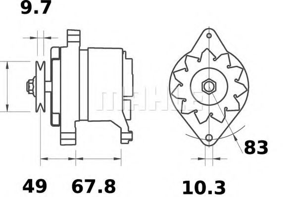 MAHLE ORIGINAL MG 190 Генератор для RENAULT ESPACE I (Рено Эспаcэ и) MAHLE ORIGINAL MG 190 Генератор для RENAULT ESPACE I (Рено Эспаcэ и)
