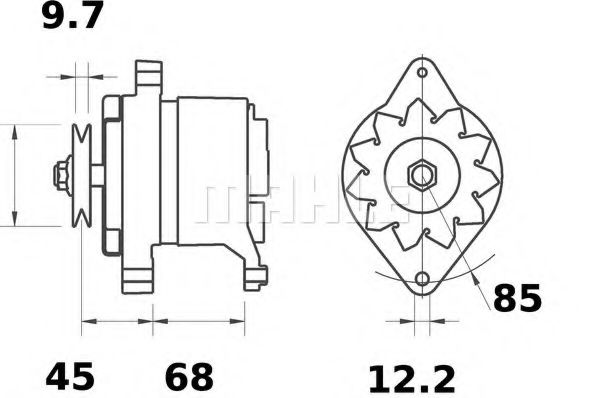MAHLE ORIGINAL MG 150 Генератор для FIAT STRADA II (Фиат Страда 2) MAHLE ORIGINAL MG 150 Генератор для FIAT STRADA II (Фиат Страда 2)