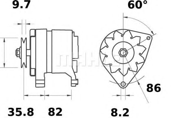 MAHLE ORIGINAL MG 107 Генератор для LAND ROVER DEFENDER (Ленд ровер/лэнд ровер Дэфэндэр) MAHLE ORIGINAL MG 107 Генератор для LAND ROVER DEFENDER (Ленд ровер/лэнд ровер Дэфэндэр)