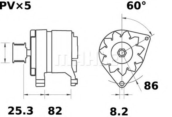MAHLE ORIGINAL MG 101 Генератор для ROVER 400 (Ровер 400) MAHLE ORIGINAL MG 101 Генератор для ROVER 400 (Ровер 400)