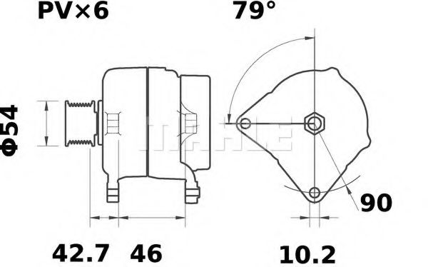 MAHLE ORIGINAL MG 66 Генератор для CITROËN C5 II (CитроËн С5 2) MAHLE ORIGINAL MG 66 Генератор для CITROËN C5 II (CитроËн С5 2)