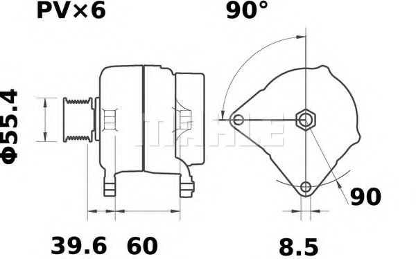 MAHLE ORIGINAL MG 64 Генератор для SEAT ALTEA (Сеат Алтэа) MAHLE ORIGINAL MG 64 Генератор для SEAT ALTEA (Сеат Алтэа)