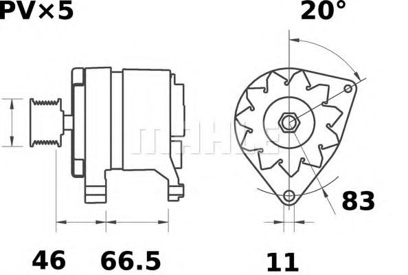 MAHLE ORIGINAL MG 12 Генератор для ROVER 400 (Ровер 400) MAHLE ORIGINAL MG 12 Генератор для ROVER 400 (Ровер 400)