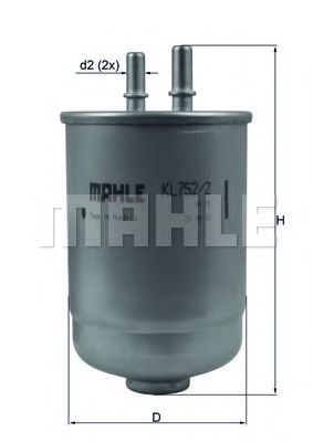 MAHLE ORIGINAL KL 752/2D Топливный фильтр для RENAULT GRAND SCNIC III (Рено Гранд сценик 3) MAHLE ORIGINAL KL 752/2D Топливный фильтр для RENAULT GRAND SCNIC III (Рено Гранд сценик 3)