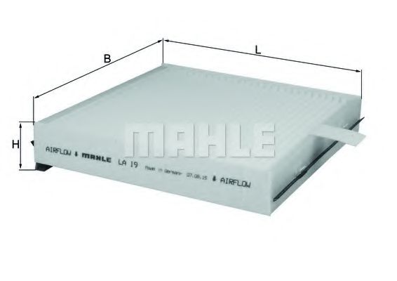 MAHLE ORIGINAL LA 19 Фильтр, воздух во внутренном пространстве для VOLKSWAGEN JETTA II (Фольксваген Жэтта 2) MAHLE ORIGINAL LA 19 Фильтр, воздух во внутренном пространстве для VOLKSWAGEN JETTA II (Фольксваген Жэтта 2)