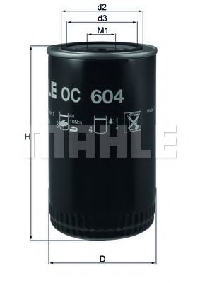 MAHLE ORIGINAL OC 604 Масляный фильтр для DAF CF 65 (Даф Cф 65) MAHLE ORIGINAL OC 604 Масляный фильтр для DAF CF 65 (Даф Cф 65)
