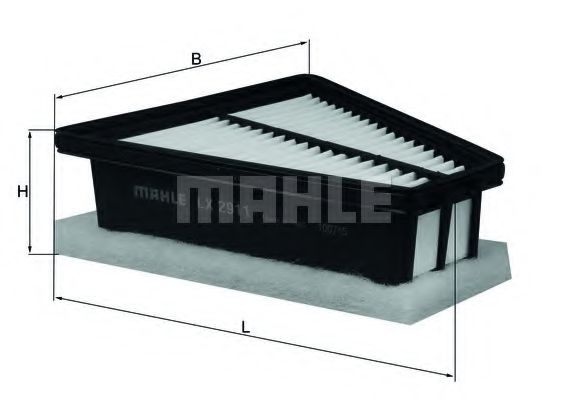 MAHLE ORIGINAL LX 2911 Воздушный фильтр для RENAULT (Рено) MAHLE ORIGINAL LX 2911 Воздушный фильтр для RENAULT (Рено)