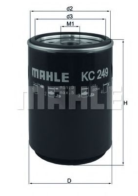 MAHLE ORIGINAL KC 249D Топливный фильтр для DAF 75 CF (Даф 75 cф) MAHLE ORIGINAL KC 249D Топливный фильтр для DAF 75 CF (Даф 75 cф)
